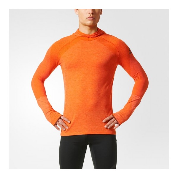 Adidas Férfi Hosszú Ujjú Futópóló CLMHT LS HOOD M BQ4766 - XL