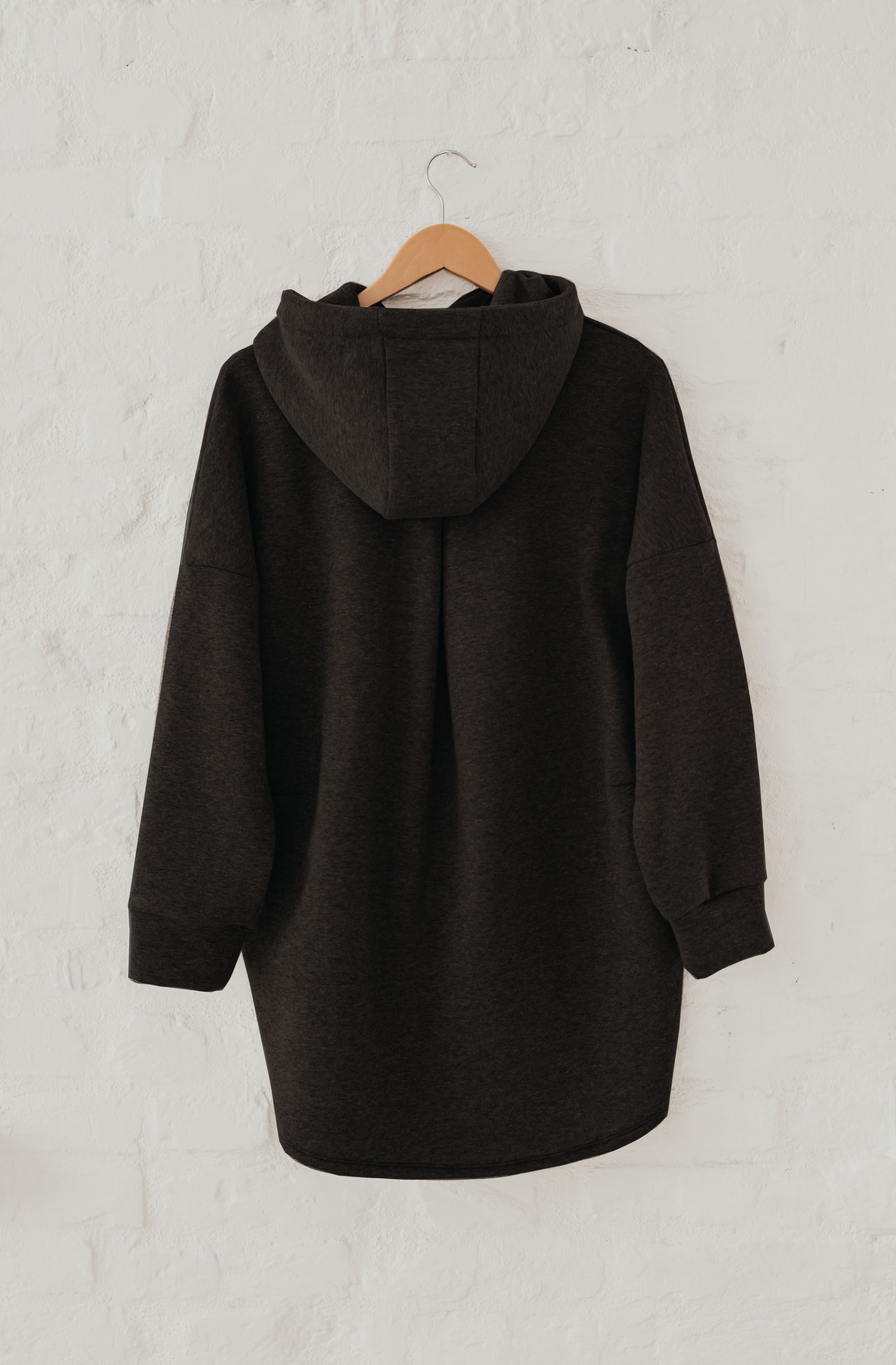 Kapucnis-Hooded jóga / streetwear jóga, pilates pulóver IKIGAI FEKETE
