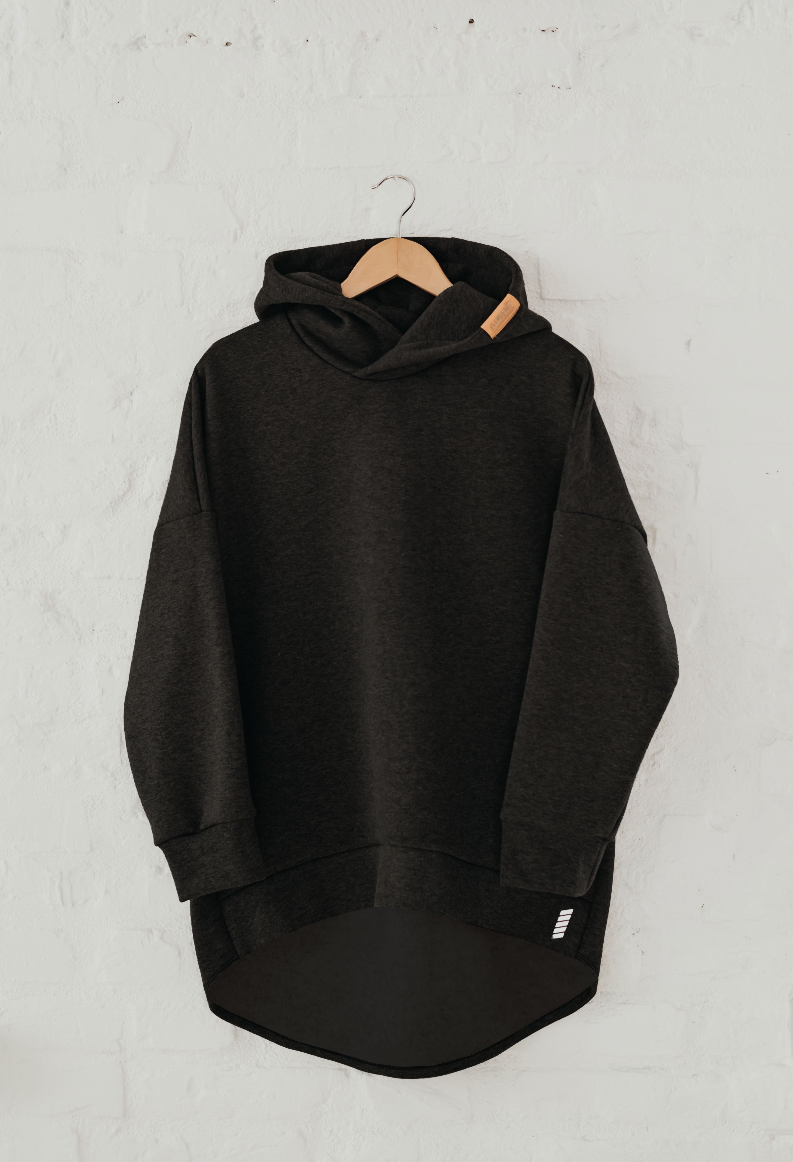 Kapucnis-Hooded jóga / streetwear jóga, pilates pulóver IKIGAI FEKETE